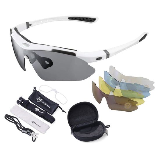 Gafas Polarizadas Rockbros Blancas 5 Lentes
